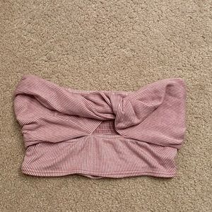 Ruby and Jenna boutique Knot front crop top